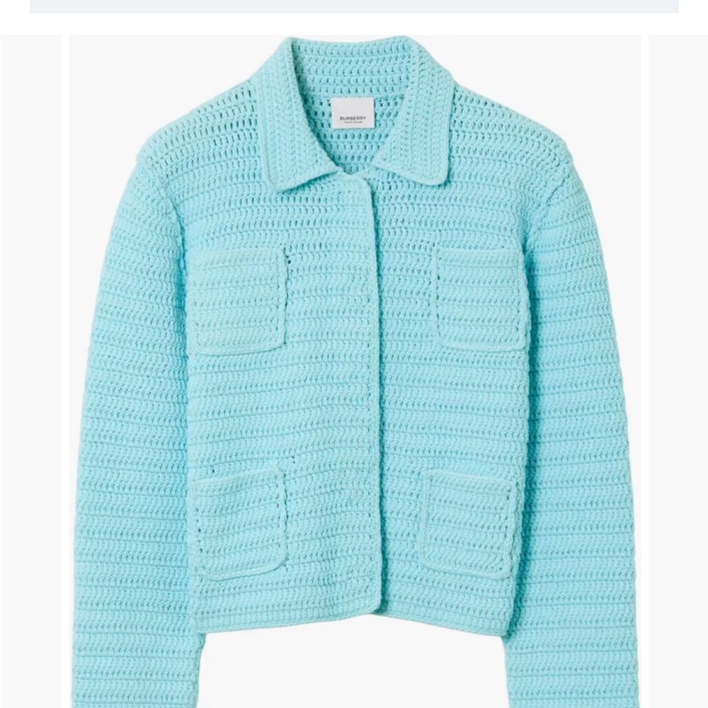 Burberry Capsule Crochet Jacket – Rare Bright Topaz Blue - Picture 4 of 11